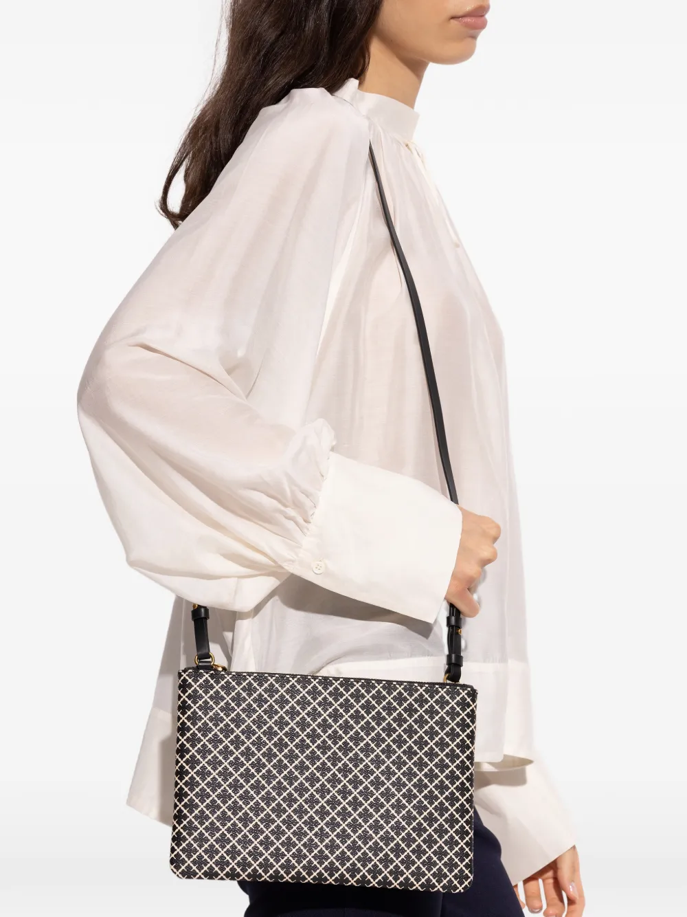 By Malene Birger Patterned Crossbody Bag In Black