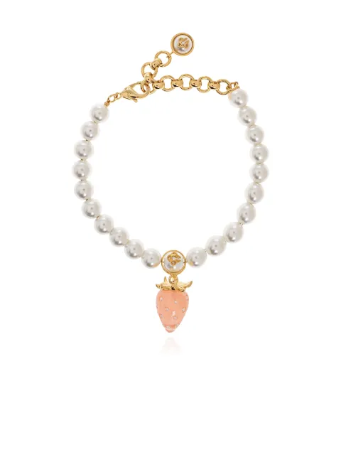 Casablanca strawberry charm beaded bracelet