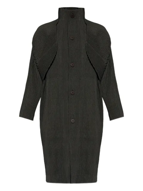 Homme Plissé Issey Miyake abrigo plisado con botones