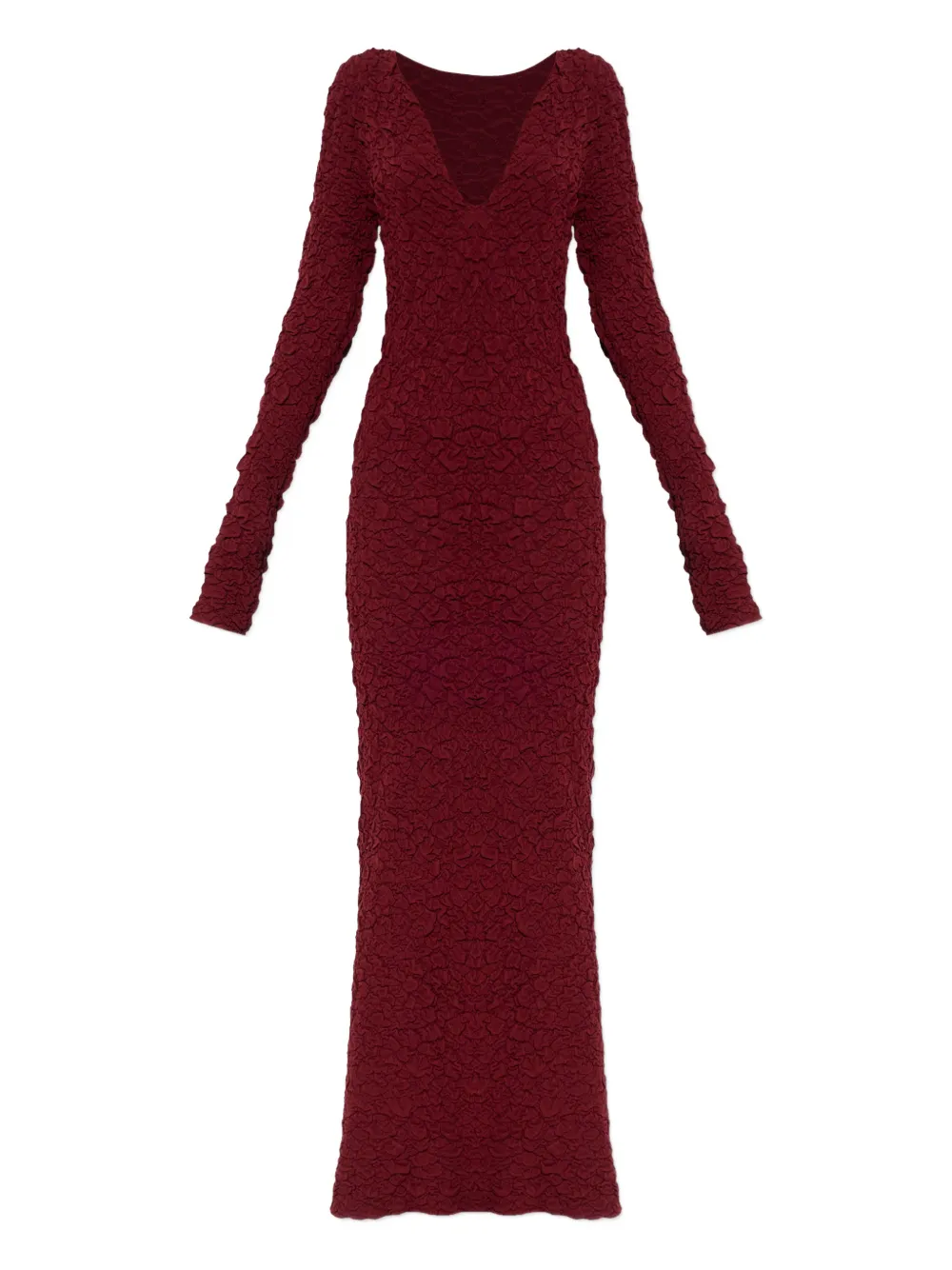 By Malene Birger Venus Long Sleeve Texture Dress In Brown