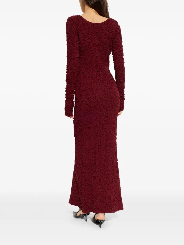 venus long sleeve dresses By Malene Birger Venus Long Sleeve Texture Dress | Red