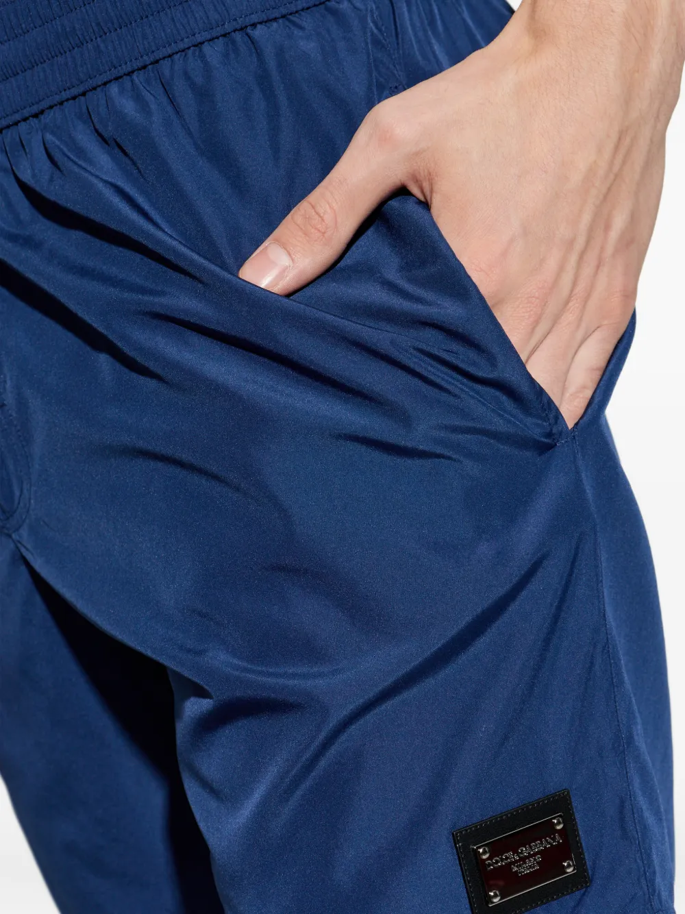 Dolce & Gabbana Zwembroek met logoplakkaat Blauw