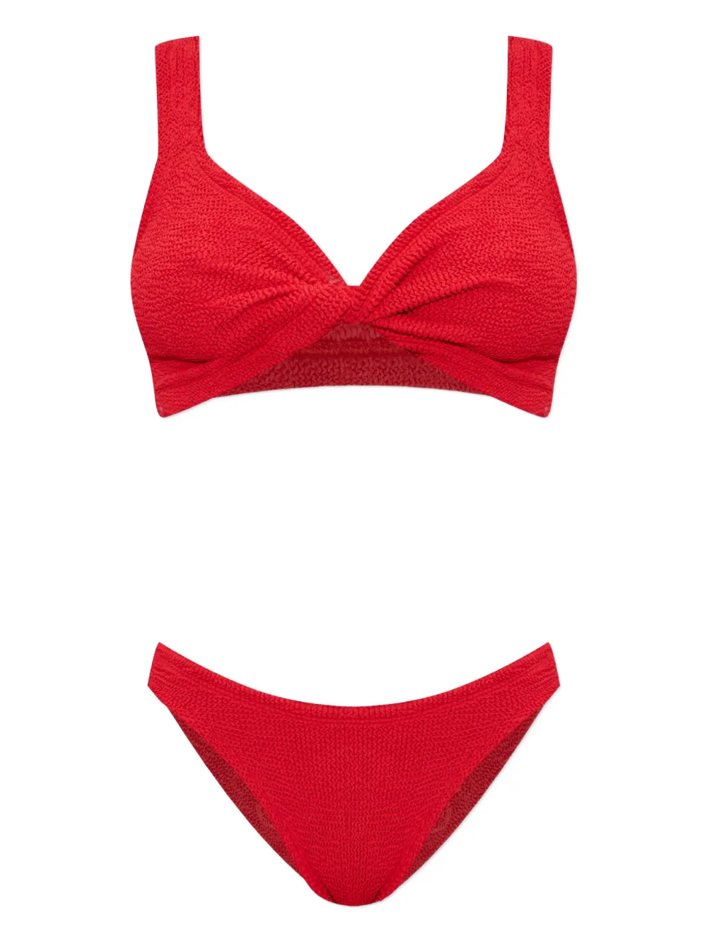 Hunza G Juno Crinkle Bikini In Red