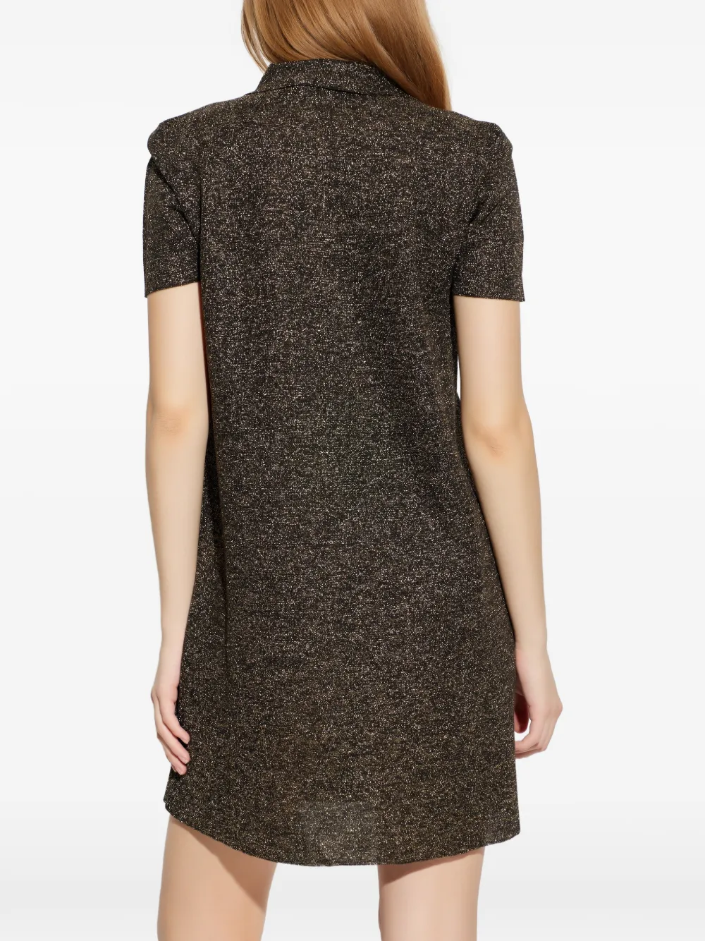 A.P.C. Mini-jurk met knopen en kraag Zwart