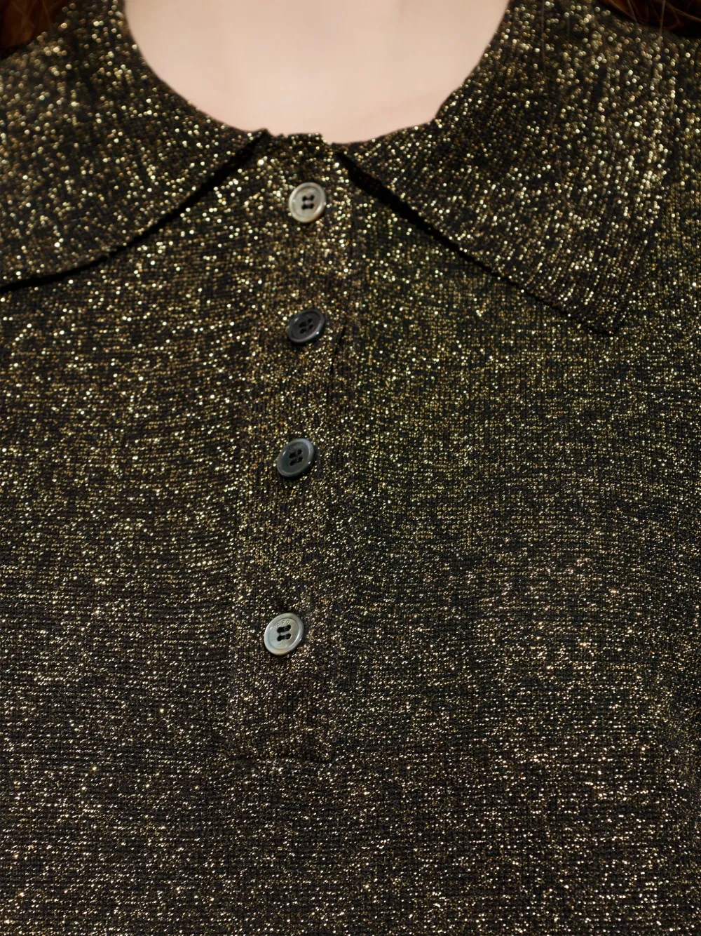 A.P.C. Mini-jurk met knopen en kraag Zwart