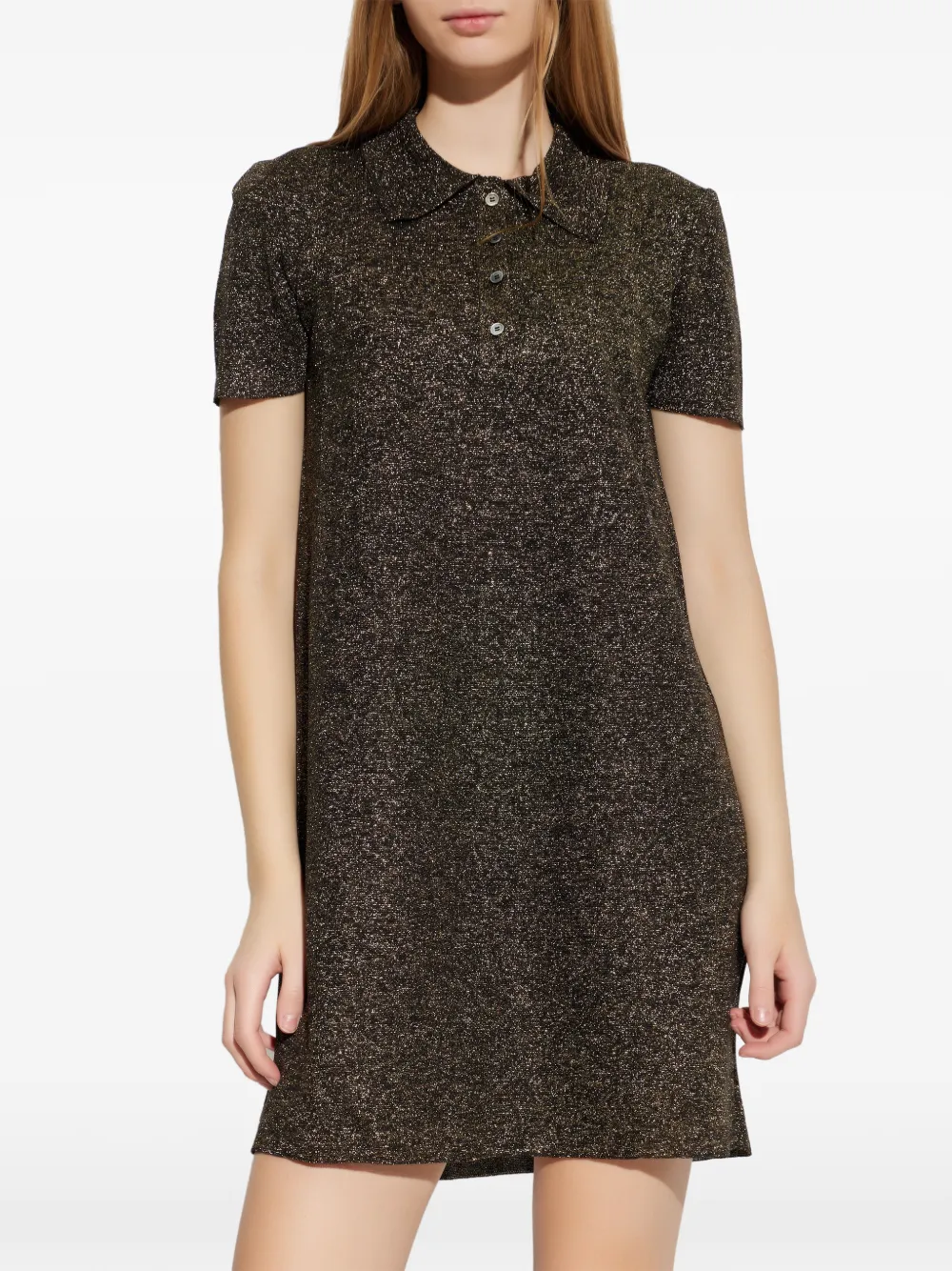  A.p.c. Buttoned Collared Mini Dress - Black 