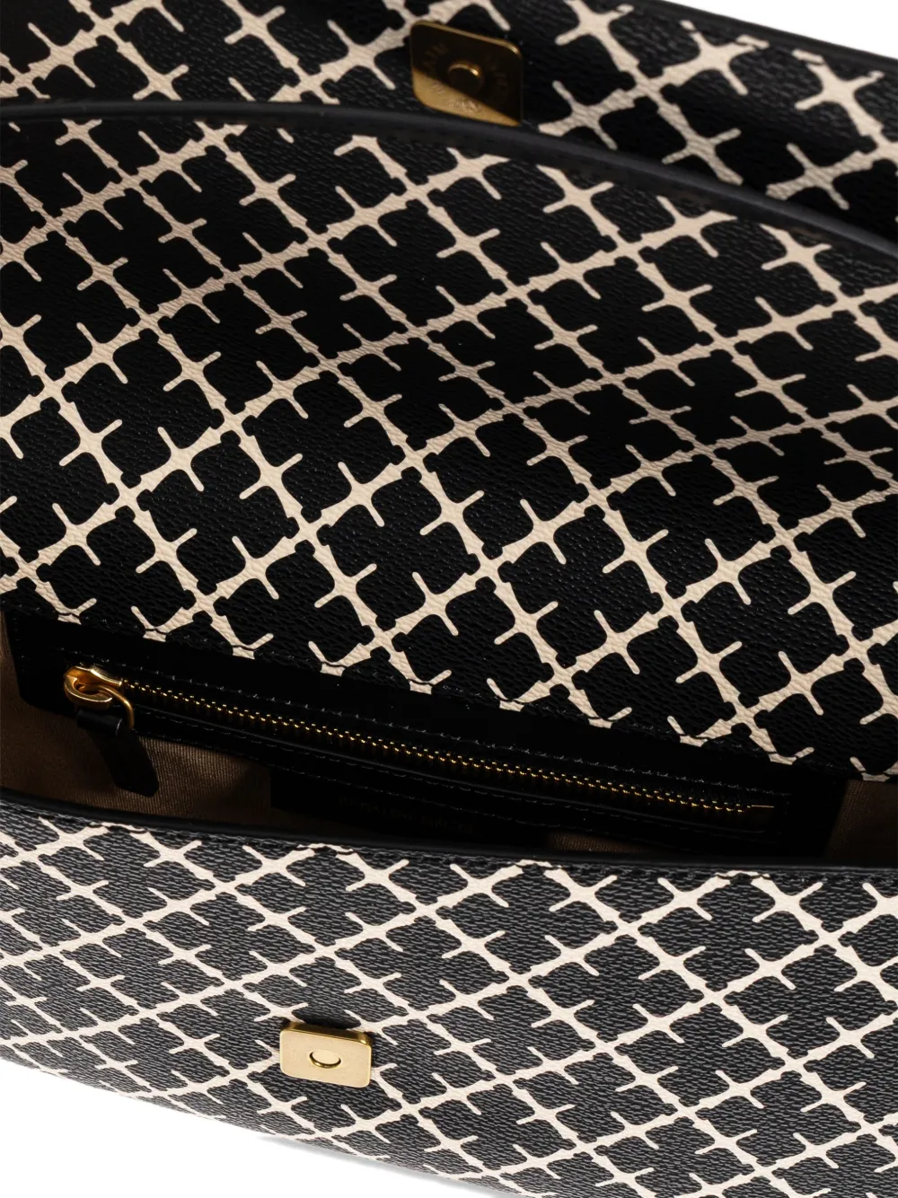 By Malene Birger Tallie kleine schoudertas met geometrische print Zwart