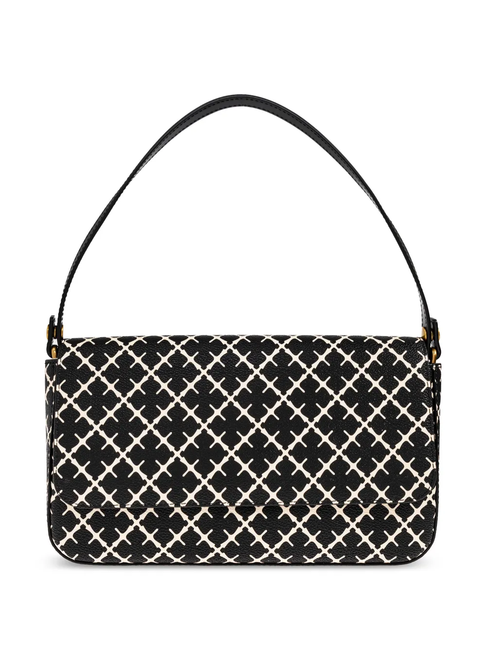 By Malene Birger Small Tallie Geometric-print Shoulder Bag In Black