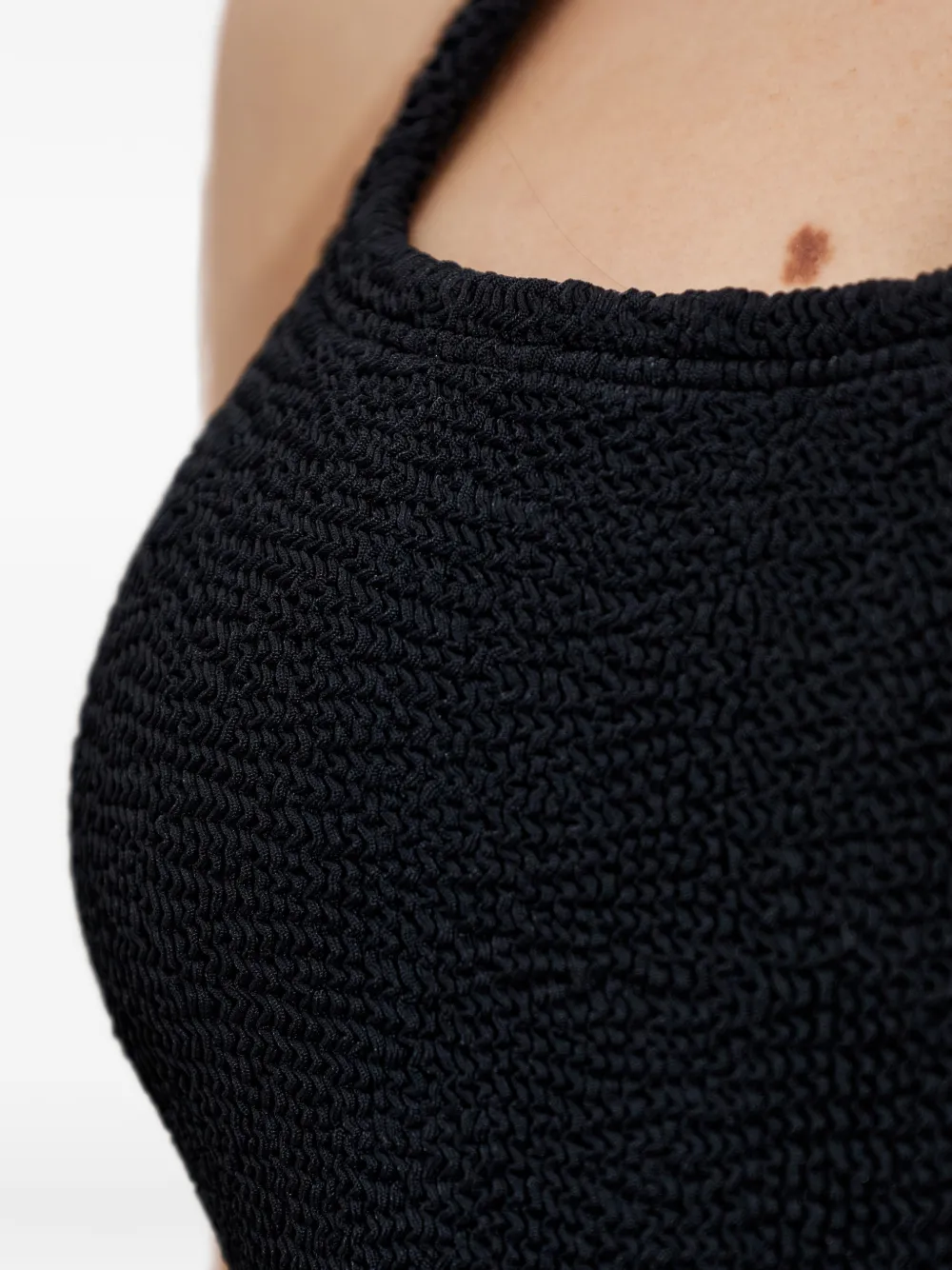 Hunza G Sandy Crinkle Swimsuit In Black