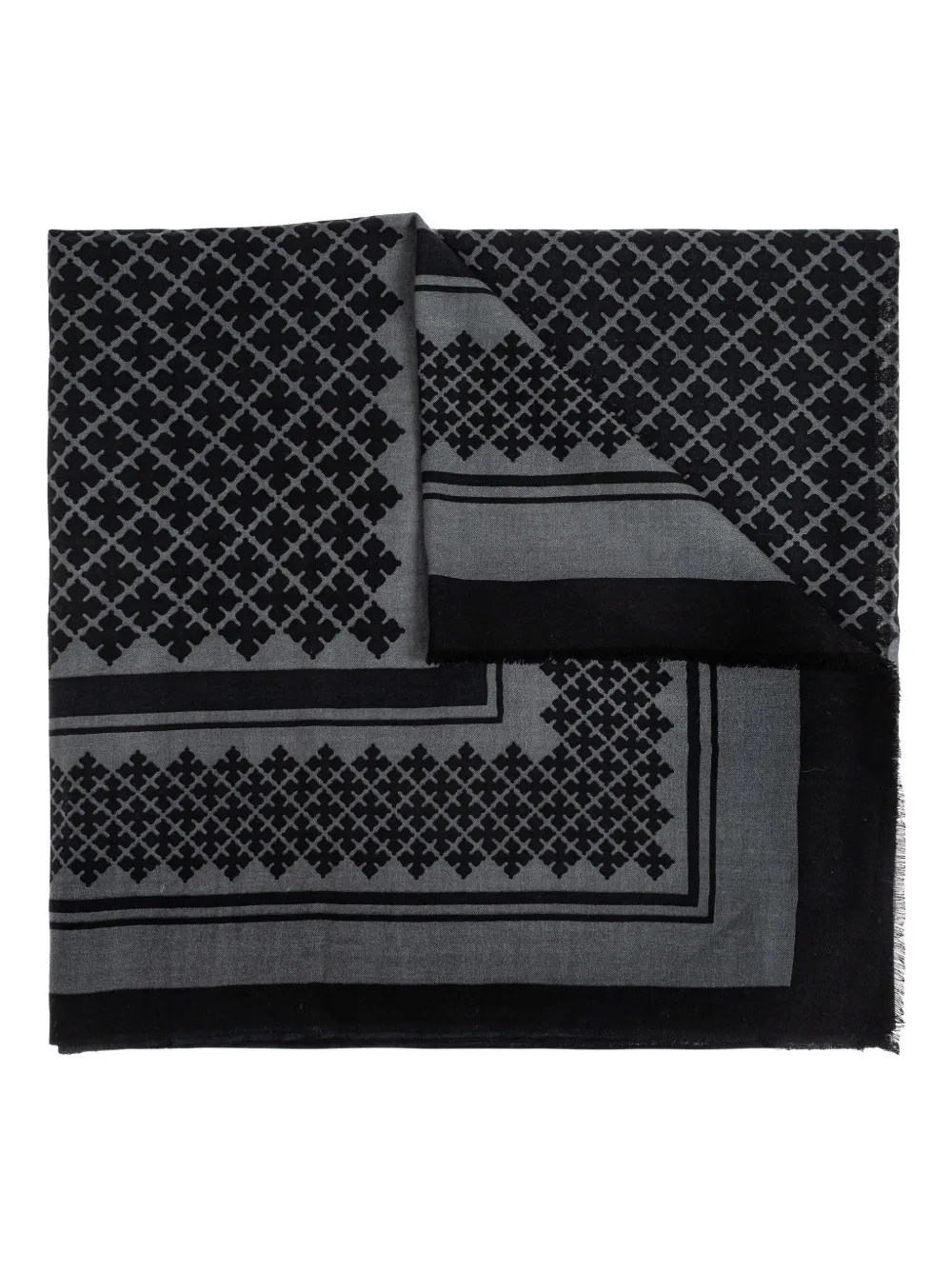 By Malene Birger geometric-pattern scarf - Grigio