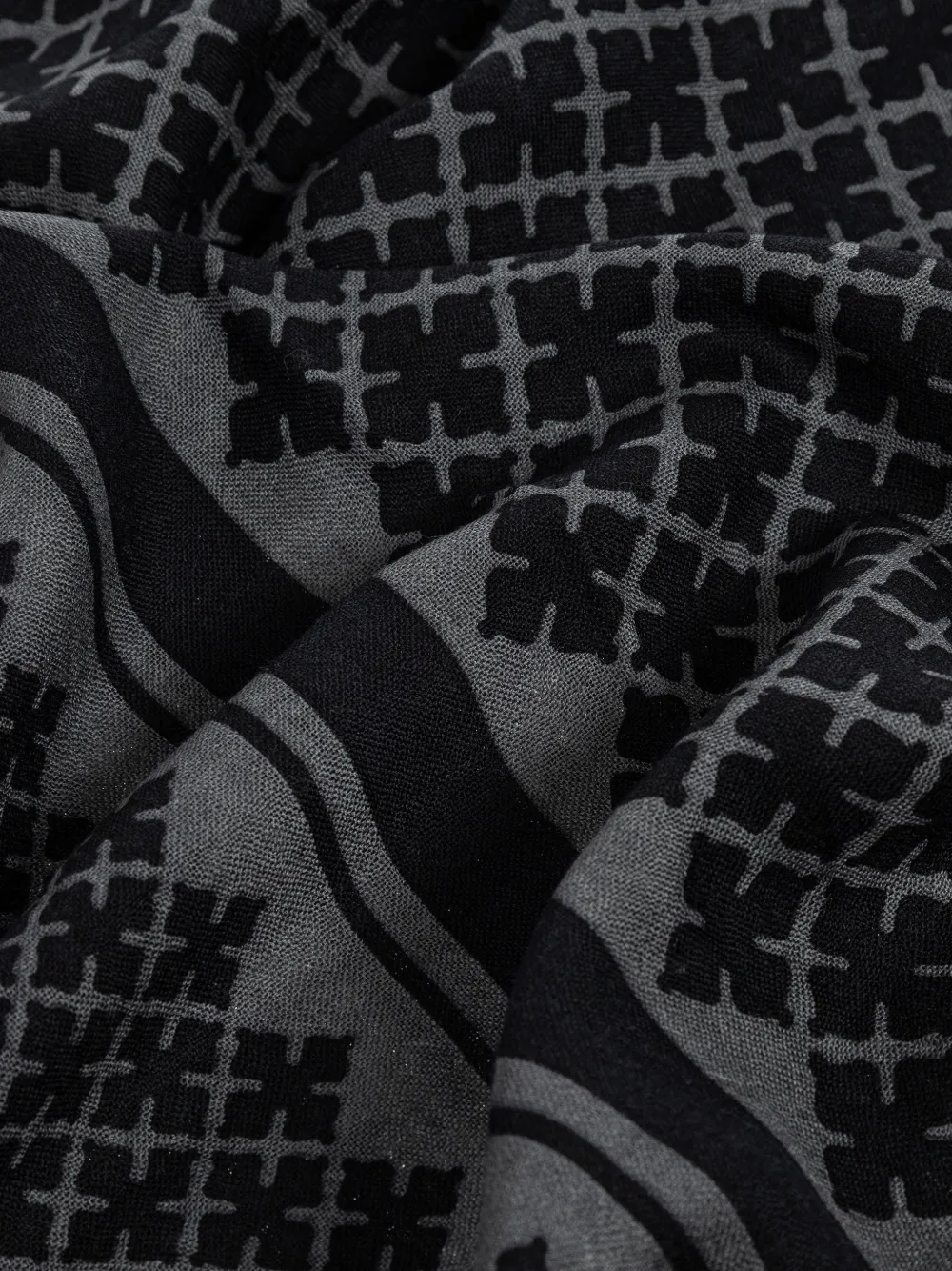 By Malene Birger Sjaal met geometrische print Grijs