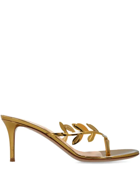 Gianvito Rossi leaf-motif heeled mules