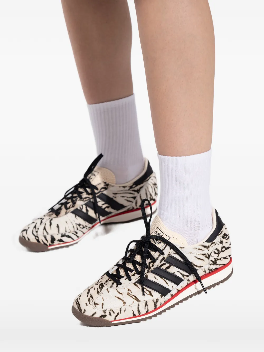 adidas SL 72 OG leren sneakers met dierenprint Beige