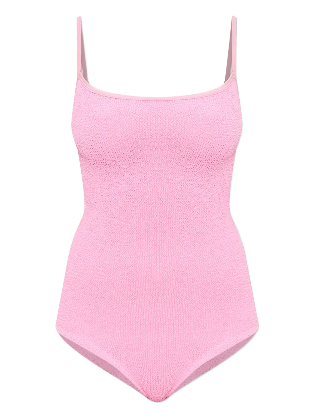 Hunza G Pamela Crinkle Swimsuit In Pink
