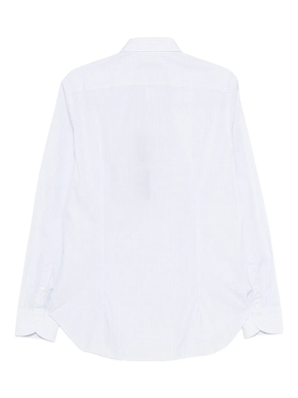 Canali Geruit overhemd met lange mouwen - Wit