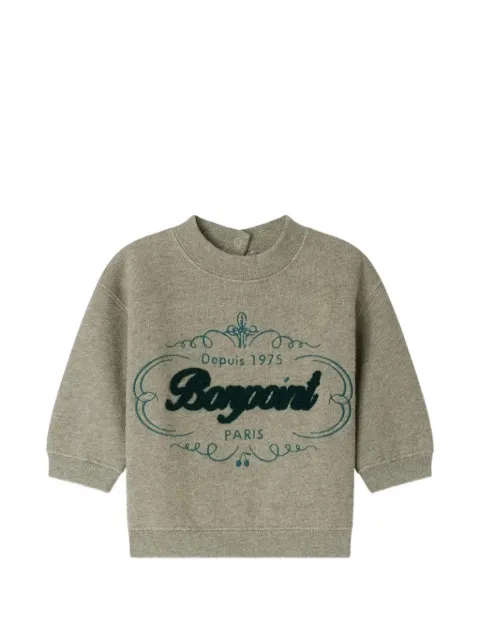 Bonpoint logo-embroidered crew-neck sweatshirt