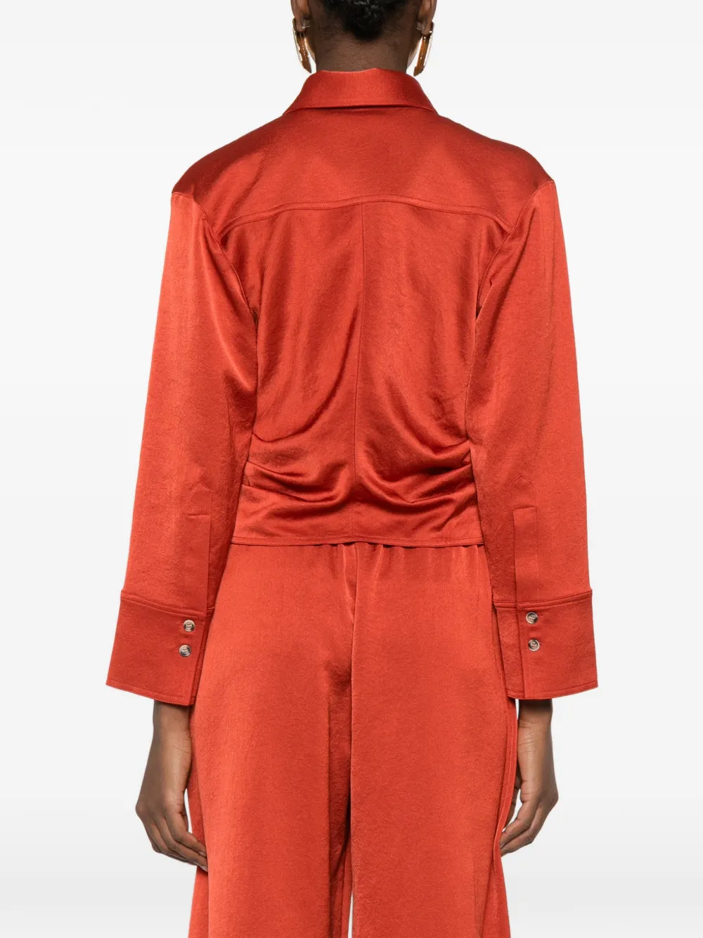 Nanushka Hildie gekreukte blouse Rood