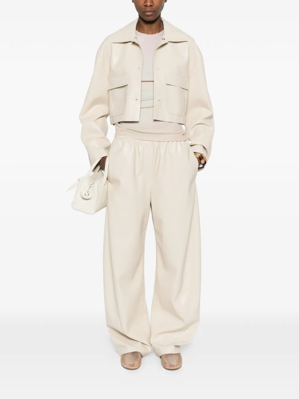  Nanushka Cropped Pocket Jacket - Neutrals 