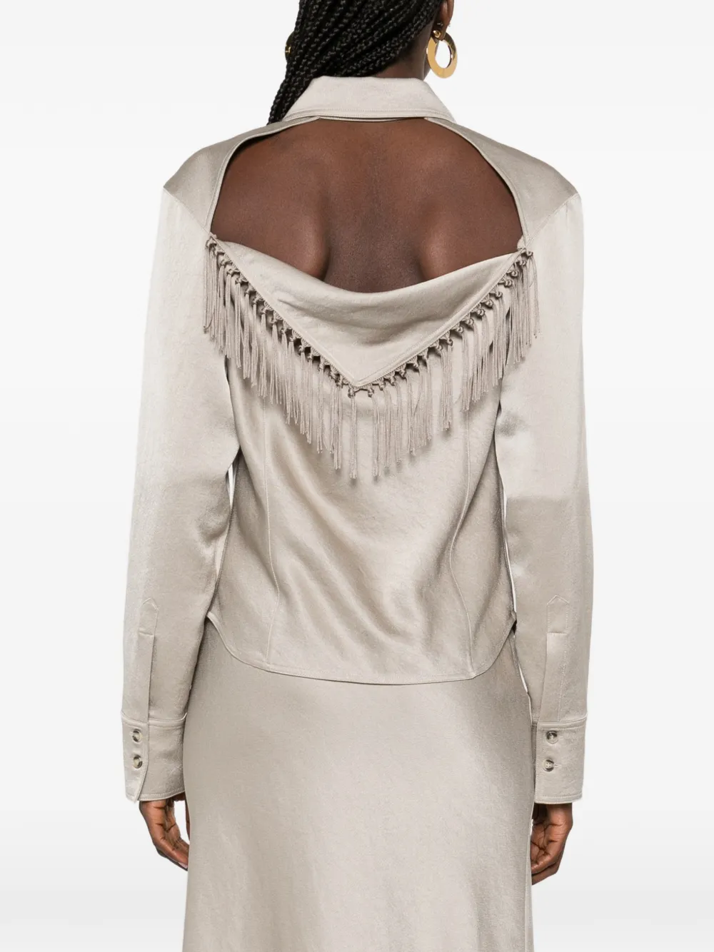 Nanushka Blouse met knoopsluiting Grijs