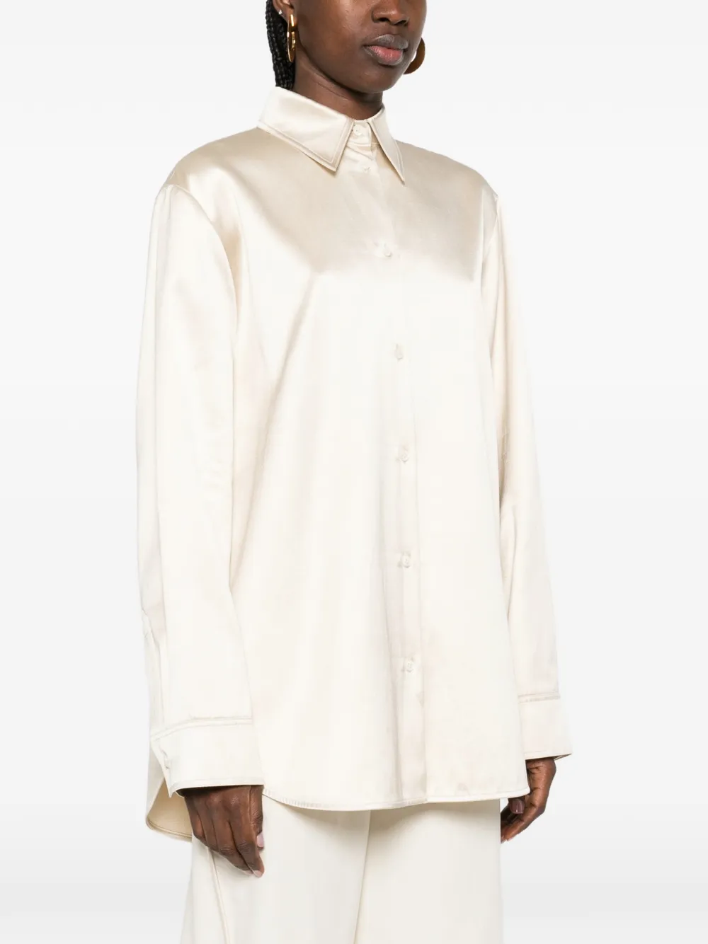  Nanushka Tanis Button-fastening Shirt - Neutrals 