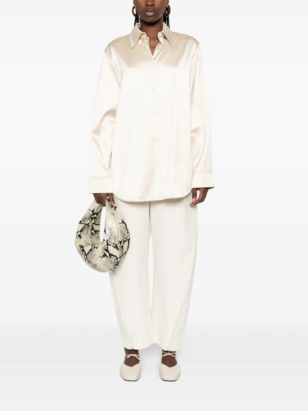  Nanushka Tanis Button-fastening Shirt - Neutrals 