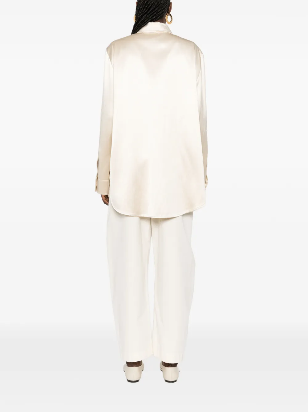 Nanushka Tanis blouse met knoopsluiting Beige