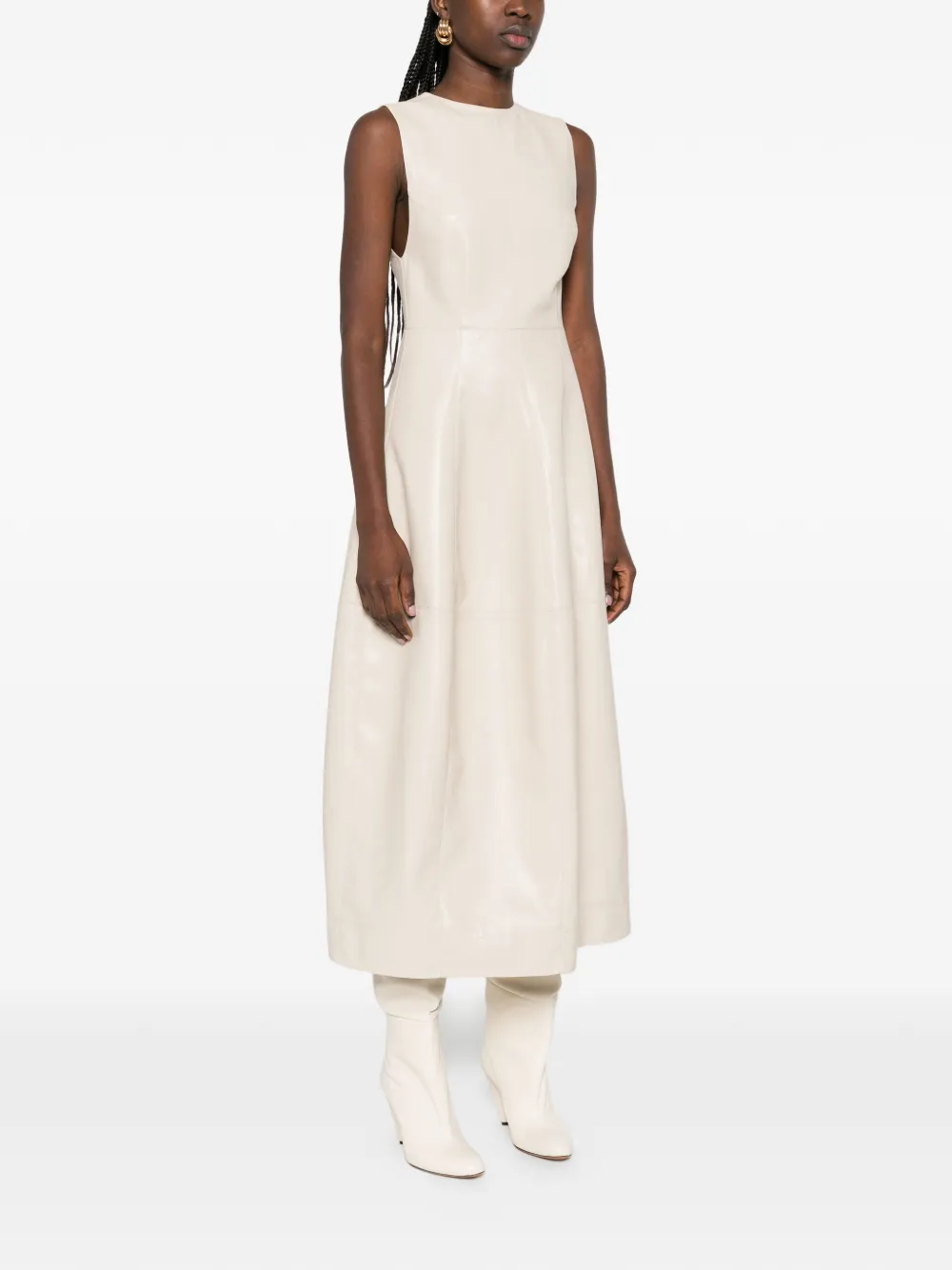  Nanushka Crew-neck Midi Dress - Neutrals 