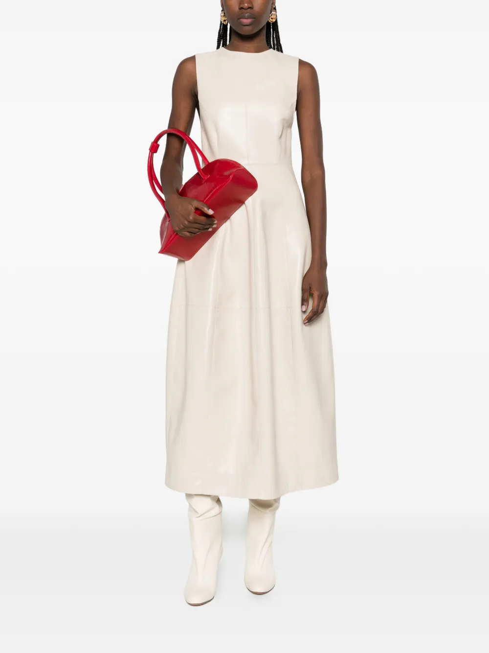  Nanushka Crew-neck Midi Dress - Neutrals 