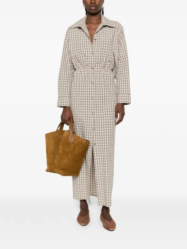 plaid maxi shirt dress Women's Plaid Button Down Maxi Shirt Dress Retro Gingham Long Sleeve Casual Loose Swing Long Dress (Small,Black) at Amazon Women's Clothing store