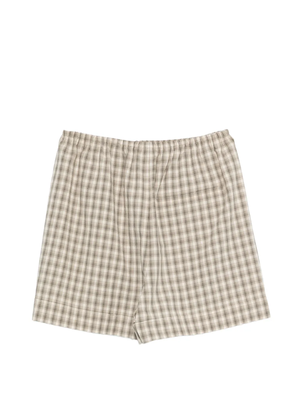  Nanushka Hira Relaxed Fit Check Shorts - Neutrals 
