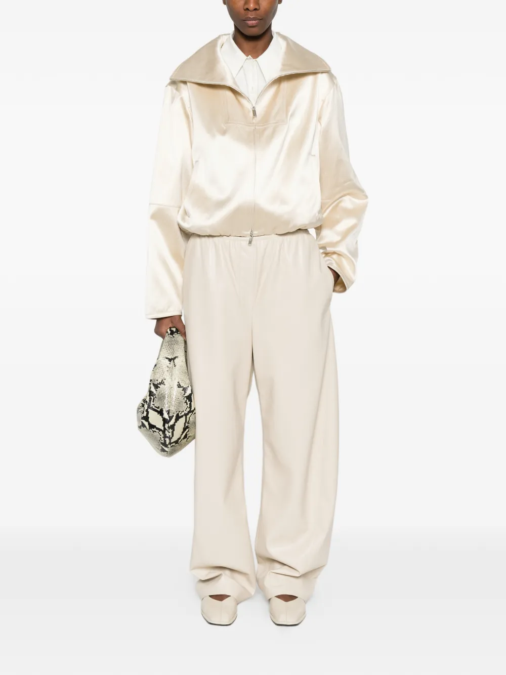Boxy Funnel Neck Jacket