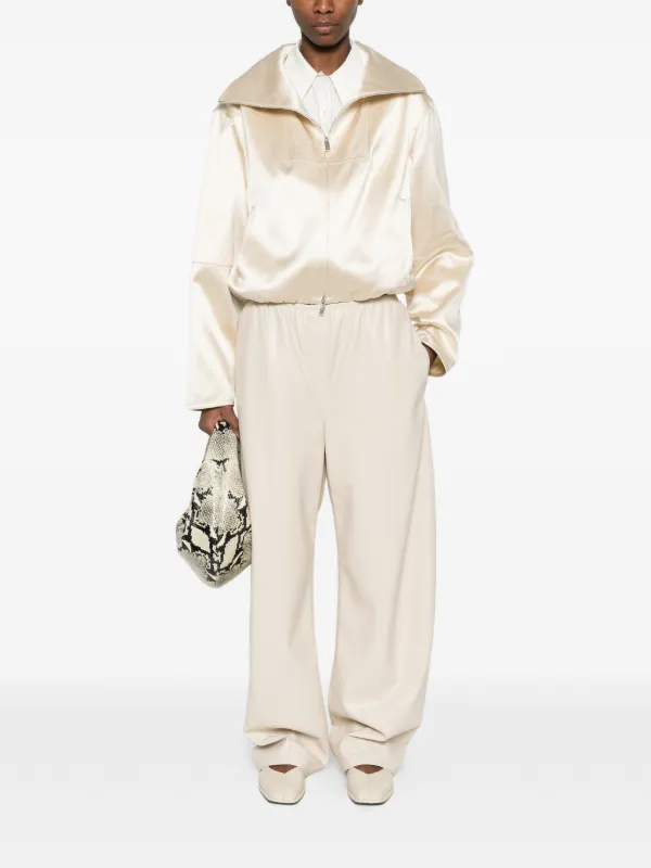 Nanushka Boxy Funnel Neck Jacket | Neutrals | FARFETCH