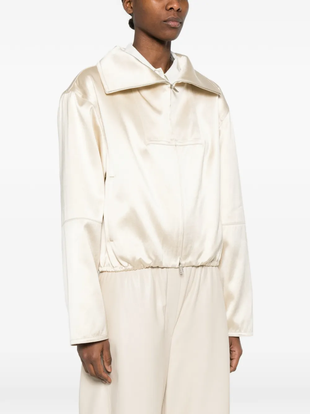 Boxy Funnel Neck Jacket
