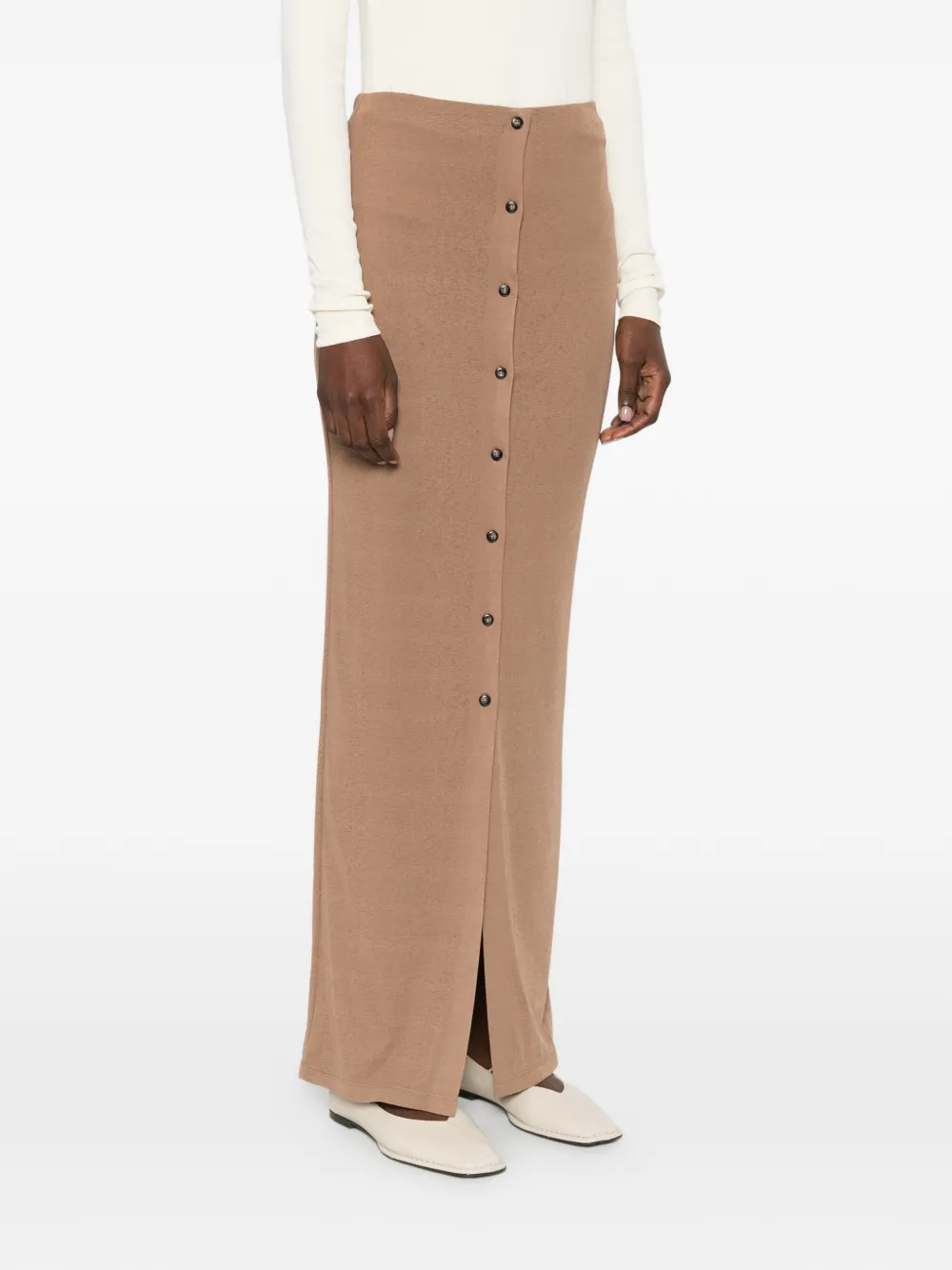  Nanushka Button-down Maxi Skirt - Neutrals 