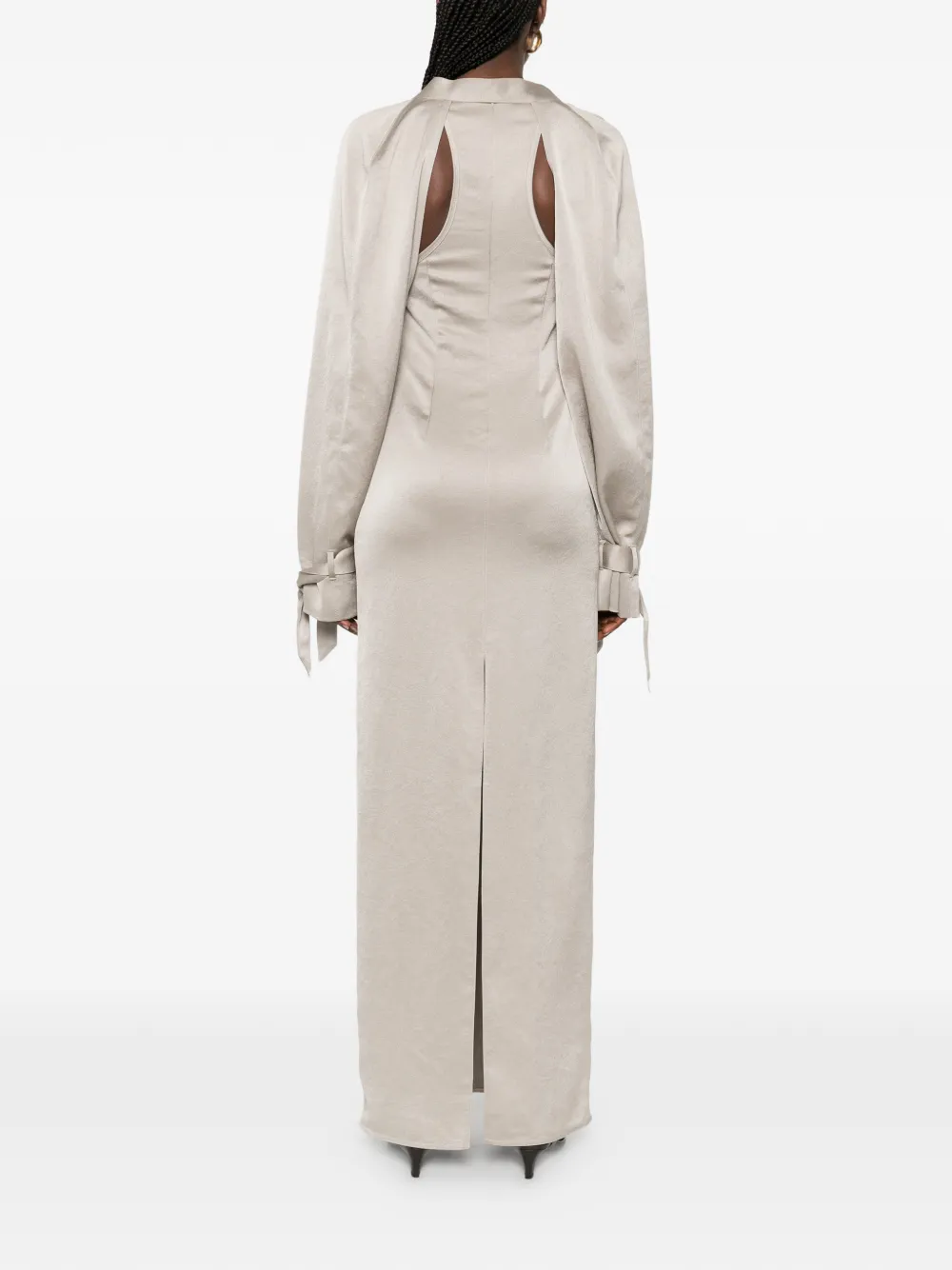 Nanushka Afneembare maxi-jurk Beige