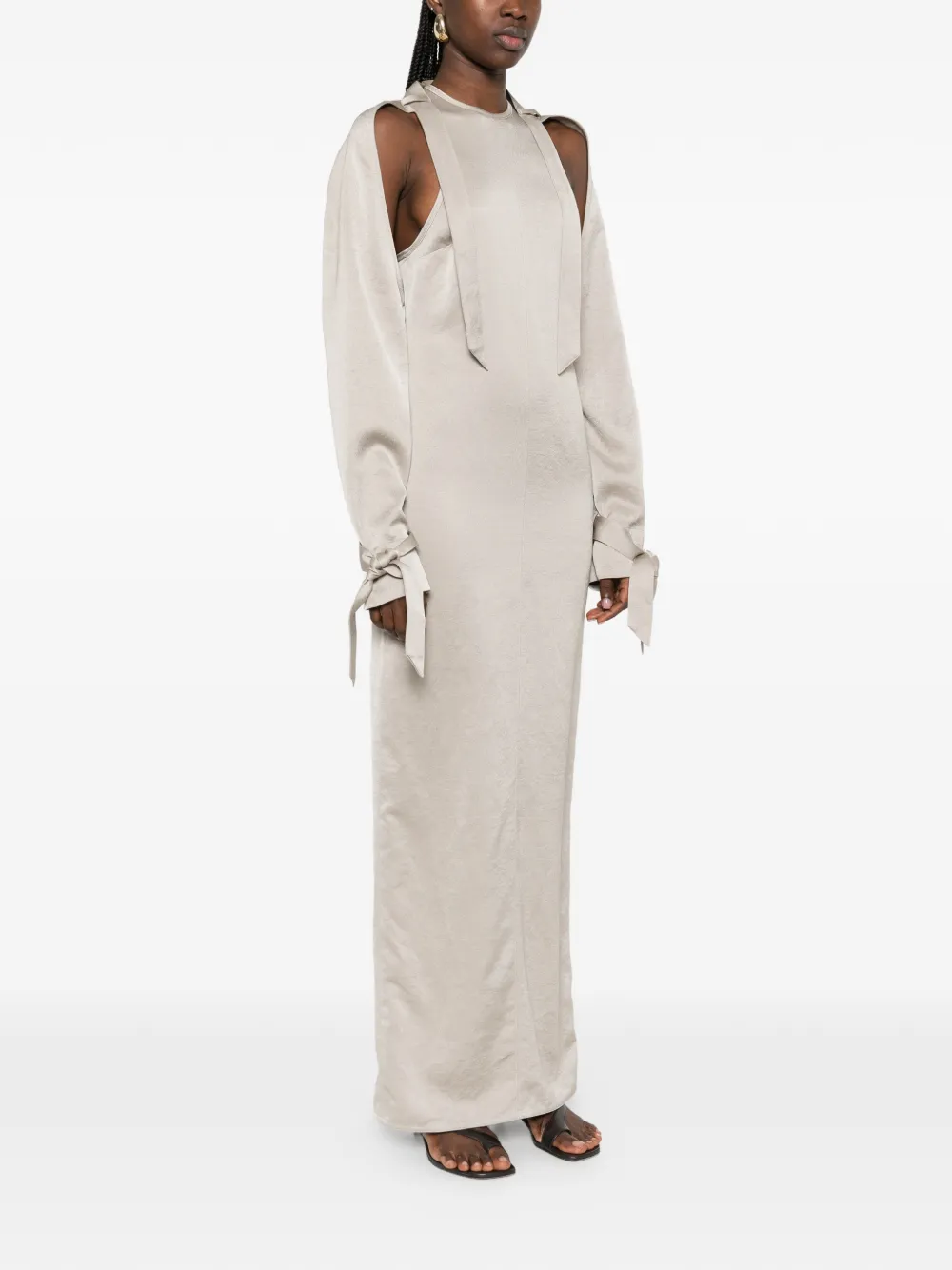 Nanushka Detachable Bolero Maxi Dress - Neutrals 
