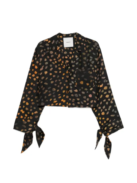 Nanushka tie-cuff cropped shirt