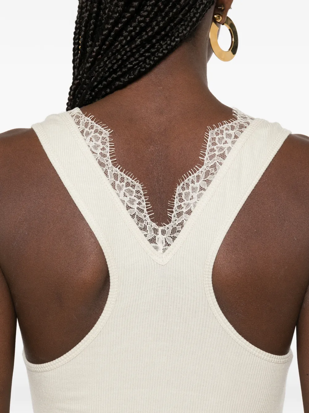 Nanushka Siara tanktop met V-hals Beige