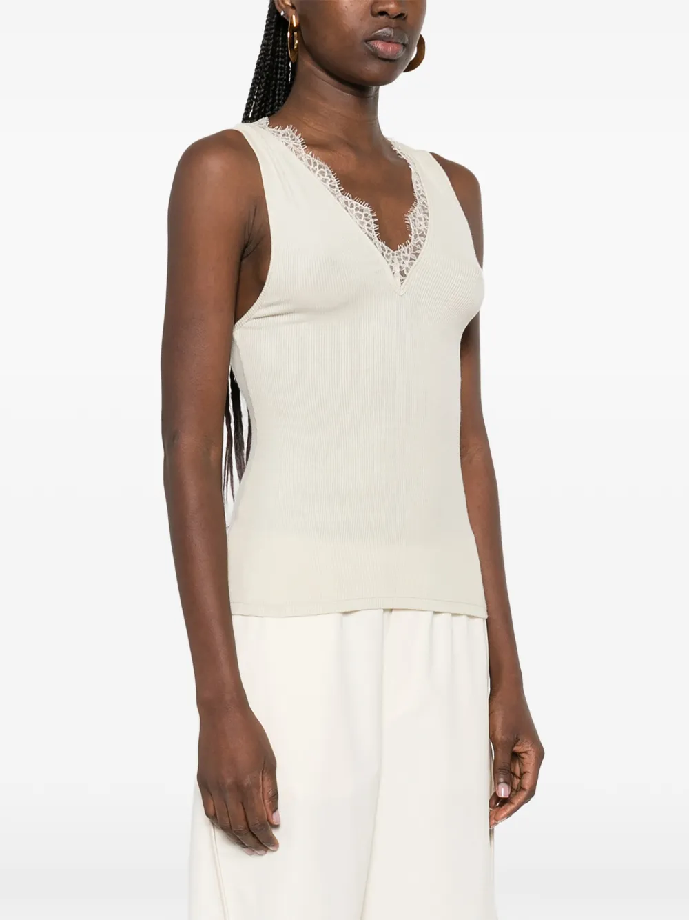  Nanushka Siara V-neck Tank Top - Neutrals 