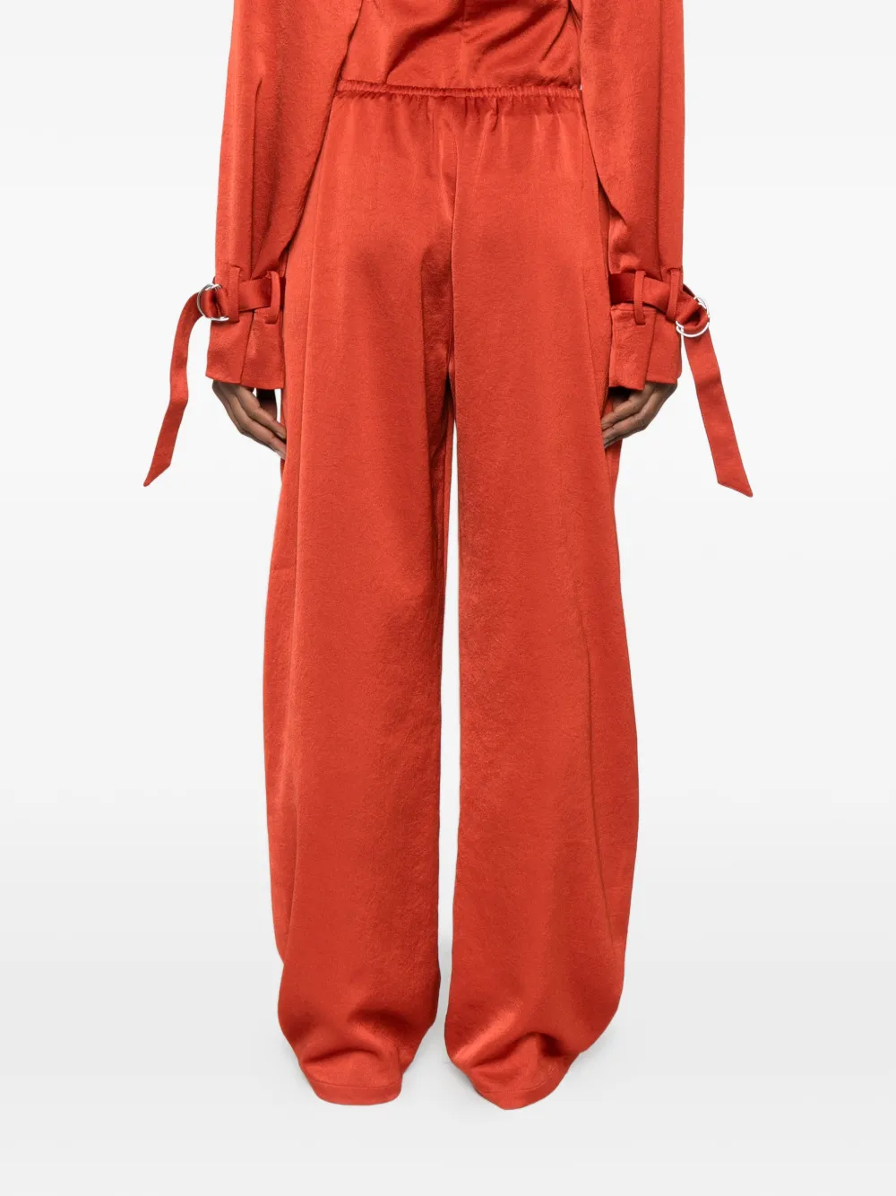 Nanushka Zoela broek met elastische taille Oranje