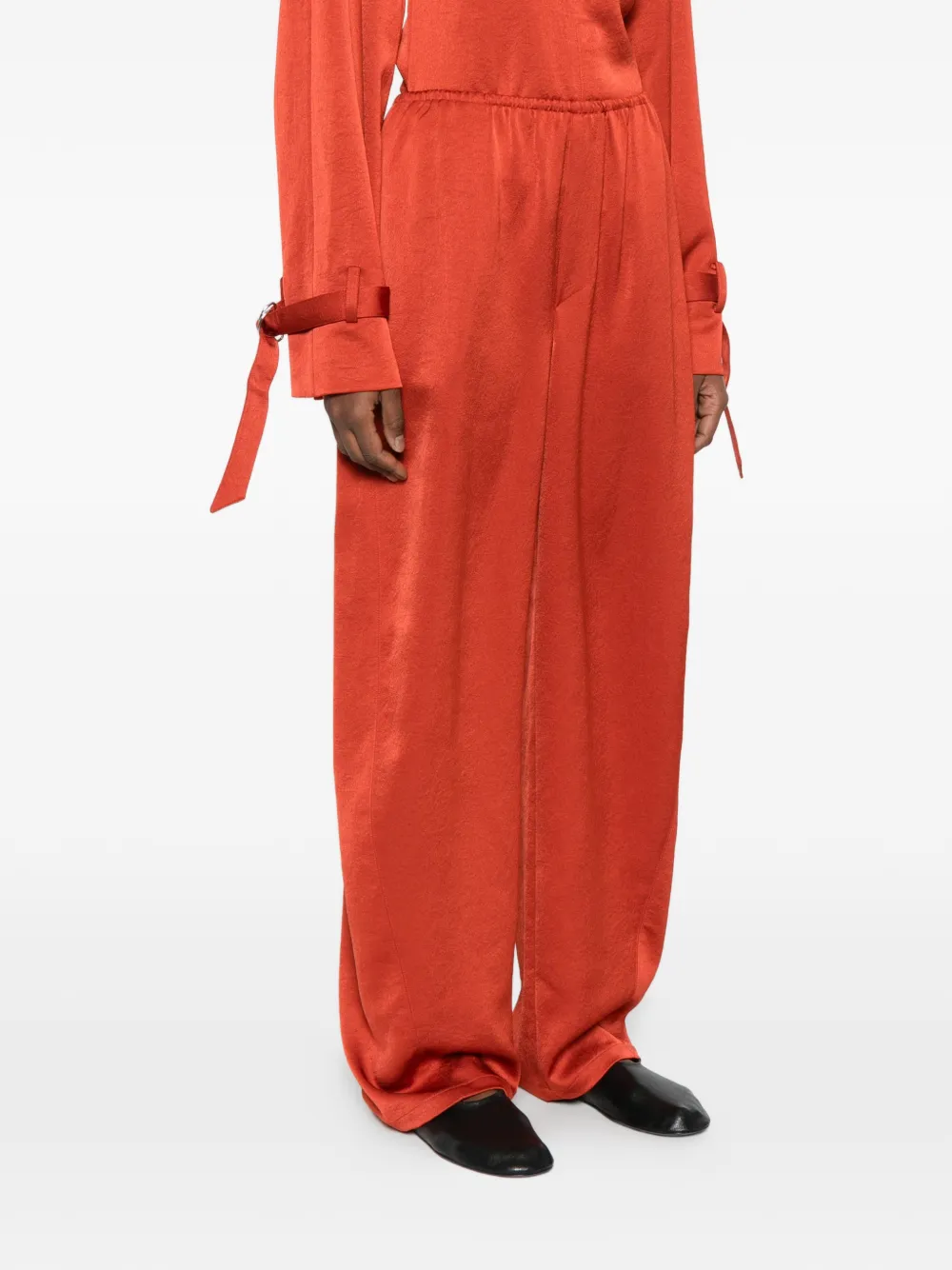 Nanushka Zoela broek met elastische taille Oranje