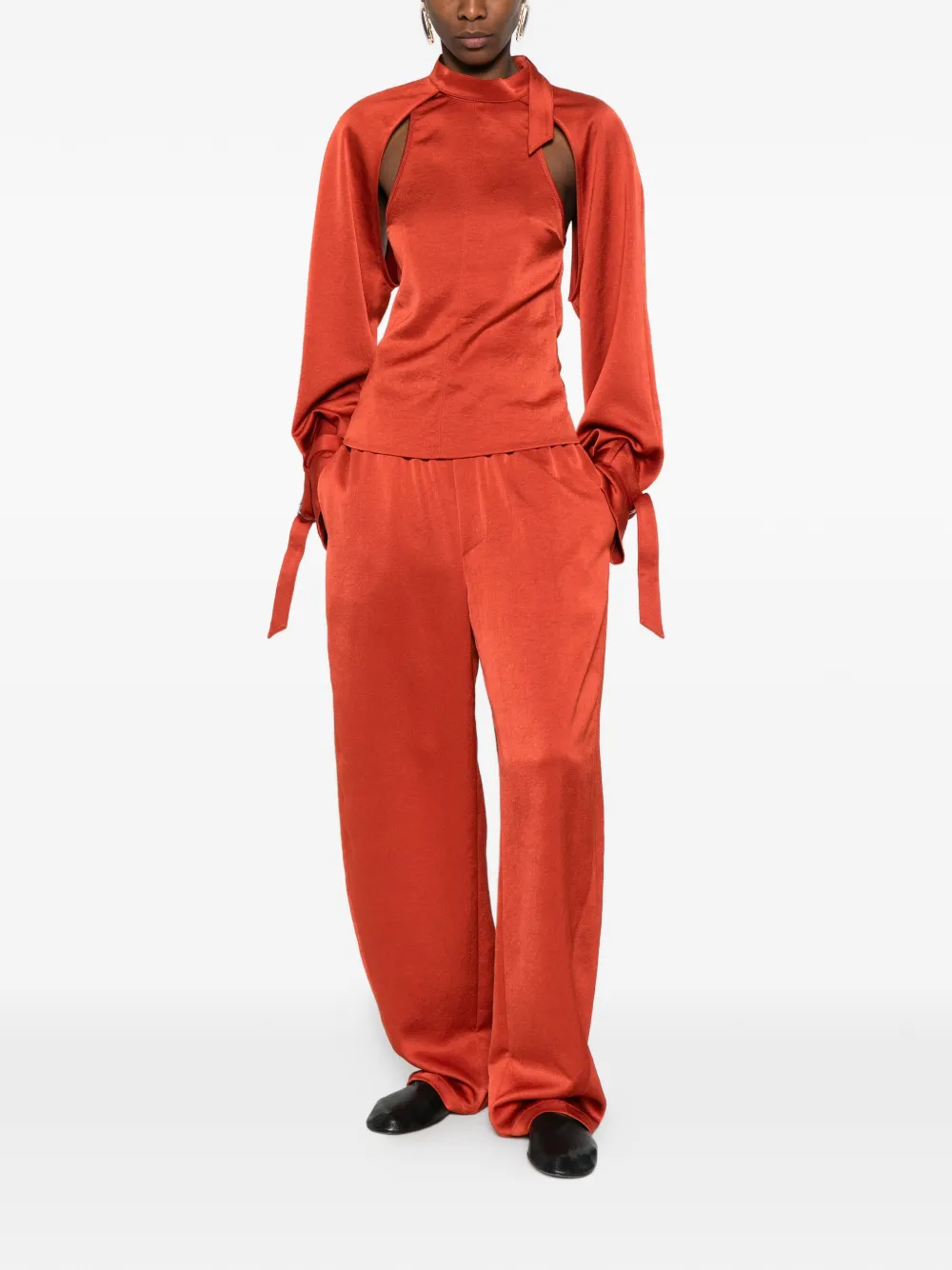 Nanushka Zoela broek met elastische taille Oranje