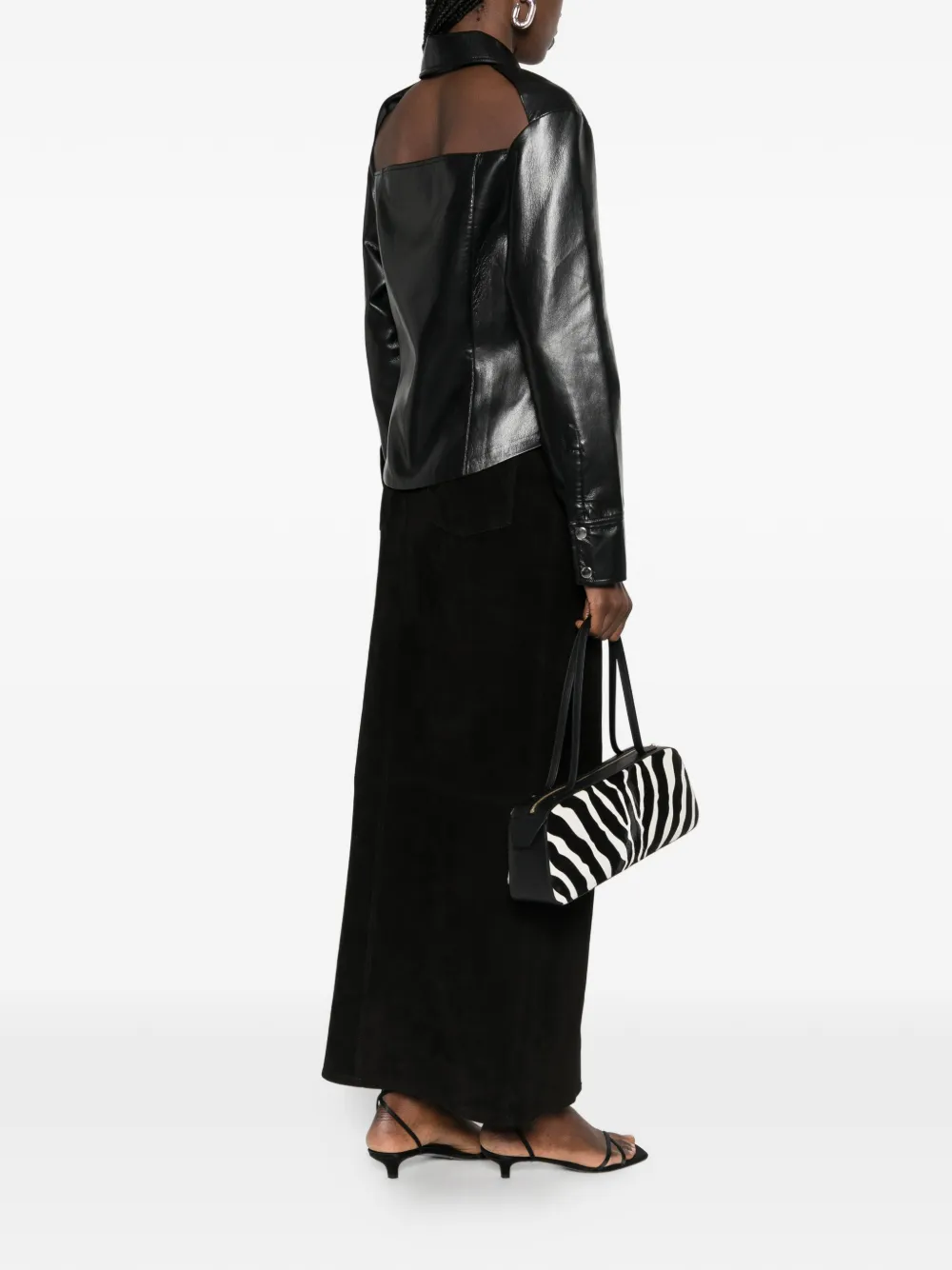  Nanushka Cut-out Shirt - Black 