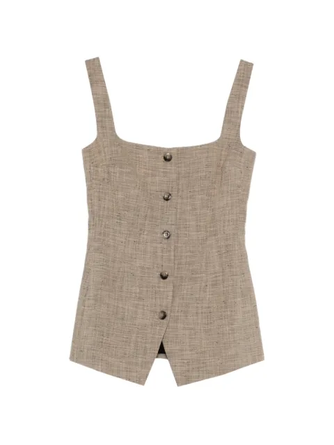 Nanushka square neck tailored vest