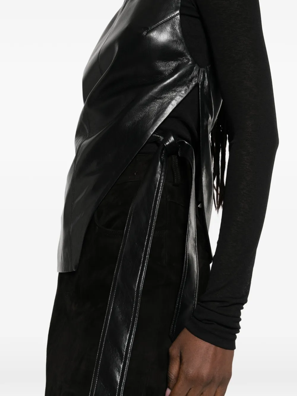 Nanushka Top met lange mouwen met gestrikt detail Zwart