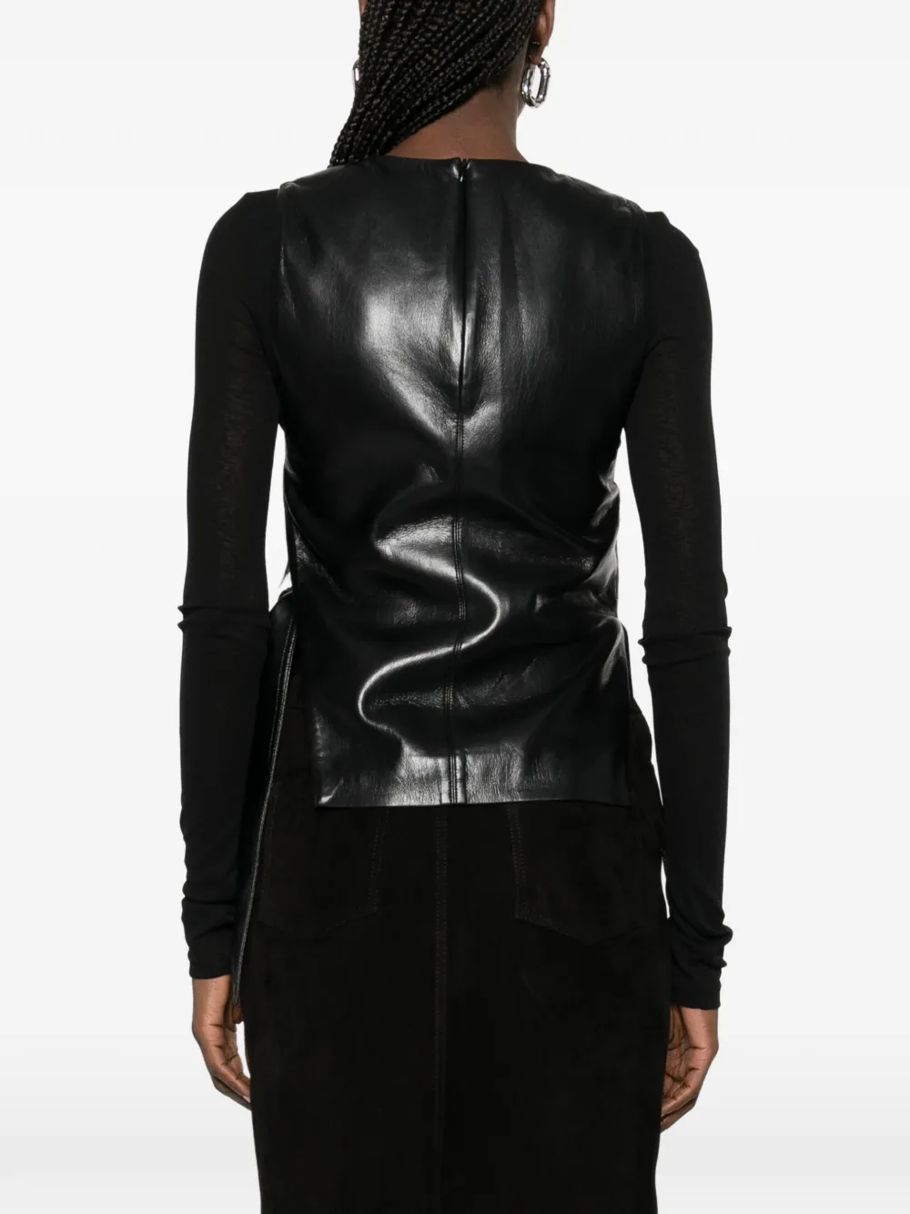 Nanushka Top met lange mouwen met gestrikt detail Zwart