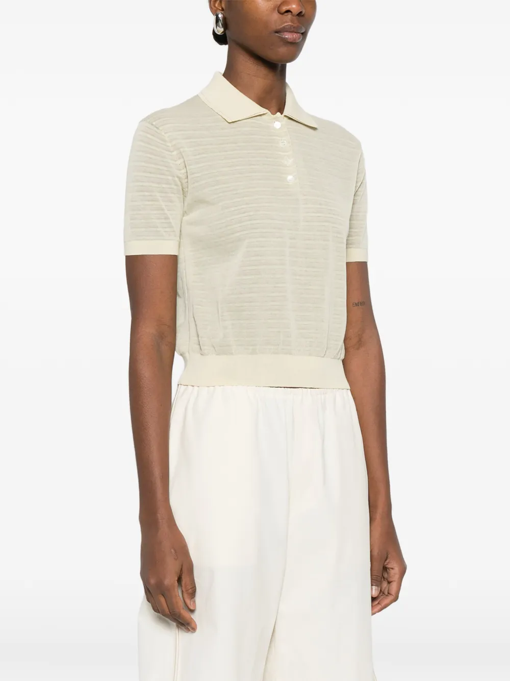  Nanushka Ceneca Polo Shirt - Neutrals 