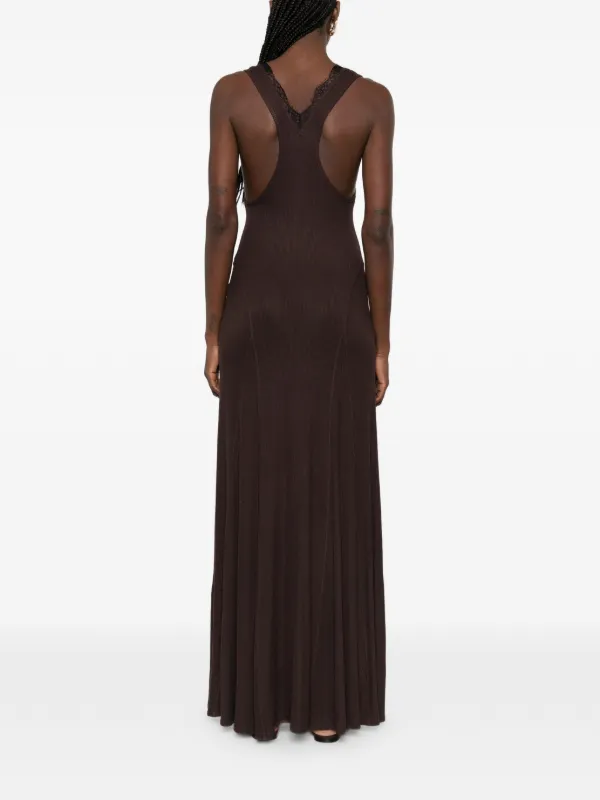 Nanushka Ignia lace-detail Maxi Dress | Brown