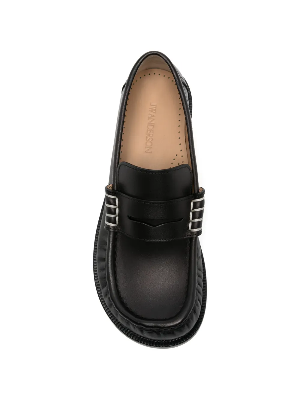 JW Anderson Leren loafers Zwart