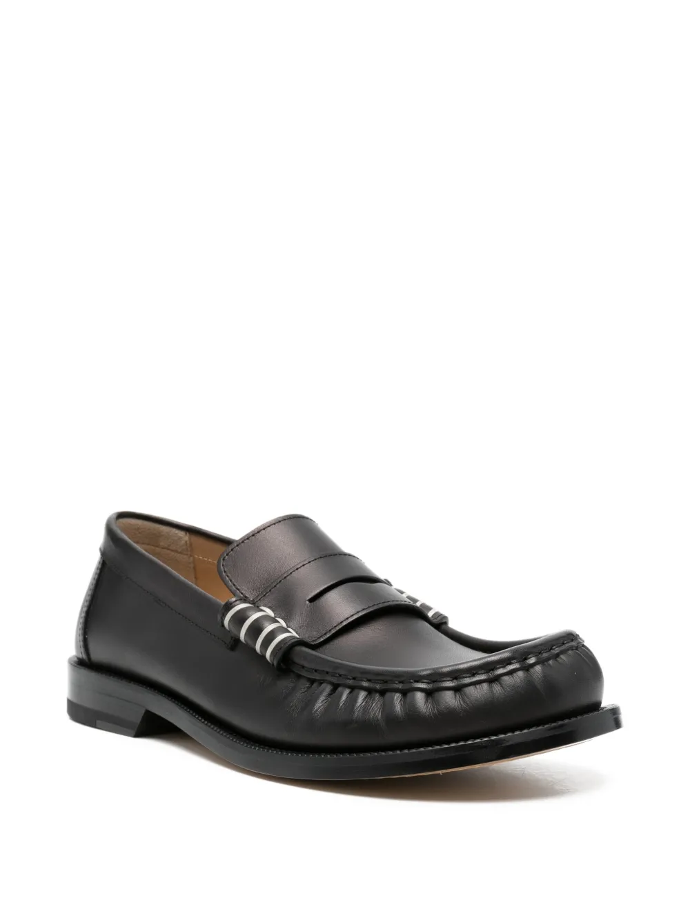 JW Anderson Leren loafers Zwart